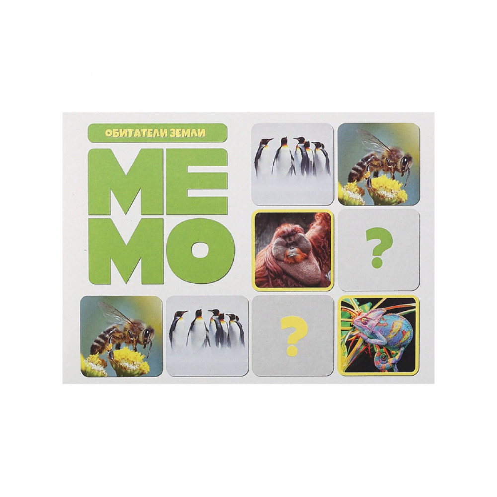 Игр(ДесятоеКоролевство) Мемо Обитатели земли (50 карточек) (03592)