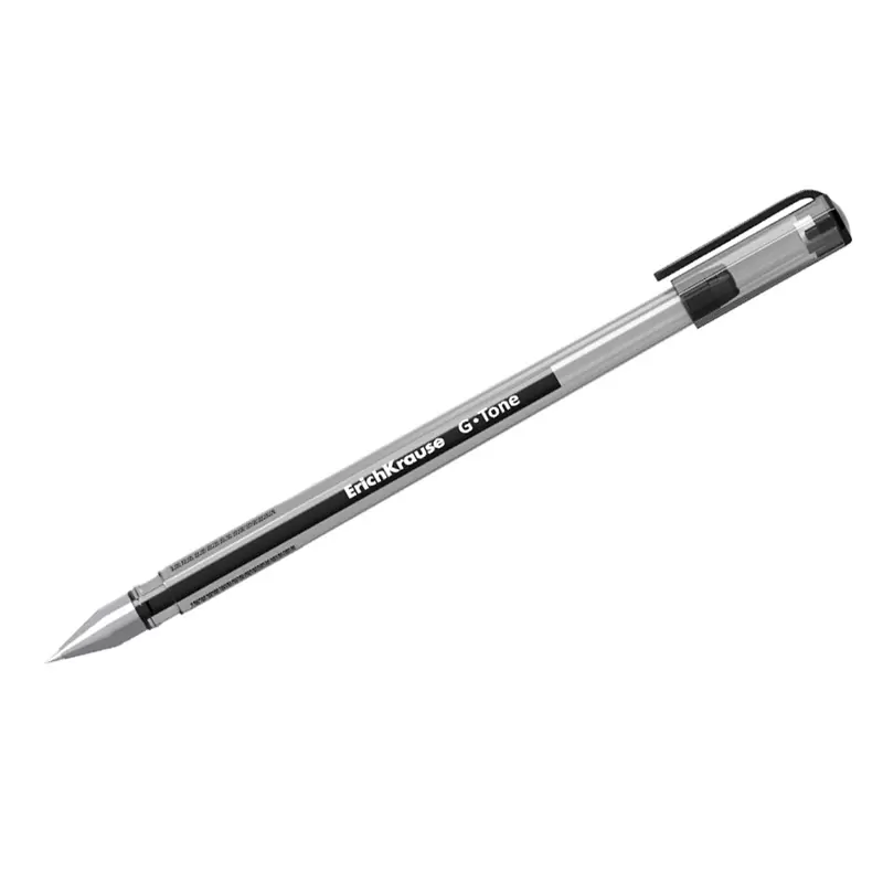 Ручка гелевая Erich Krause "G-Tone" черная, 0,5-0,4мм