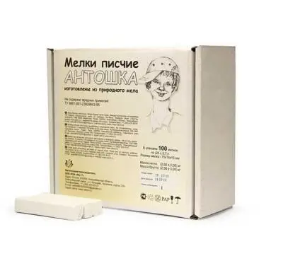 Мелки белые1шт Антошка 
