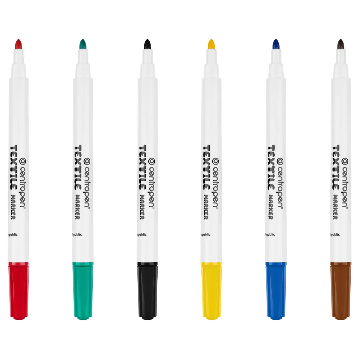 Набор маркеров для ткани Centropen "Textil Marker 2739" 06цв., 1,8мм, картон. уп., европодвес