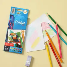 Карандаши цветные Deli "i Select", 12 цветов, дерево, картон