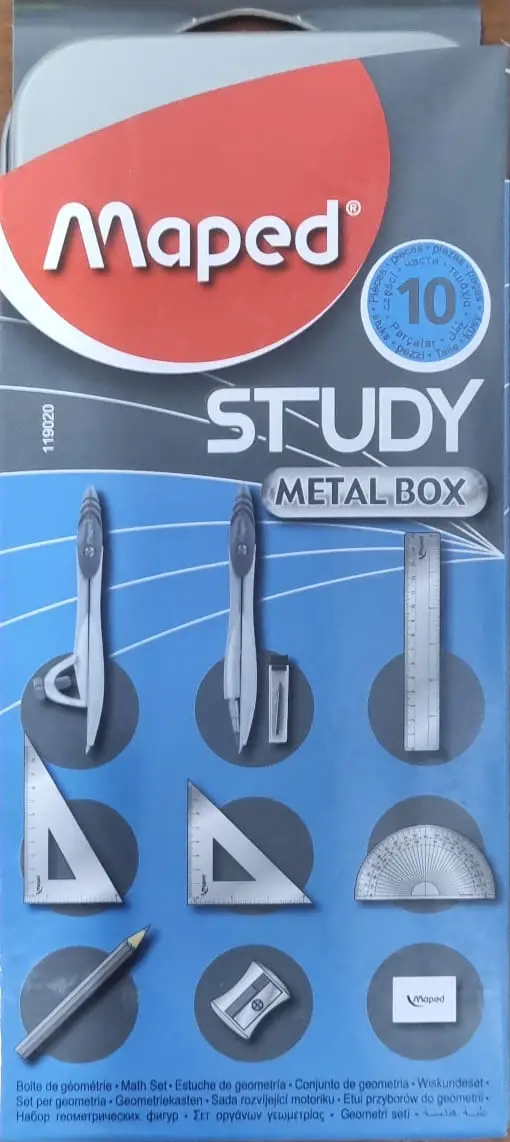Готовальня Maped 10 study metal box