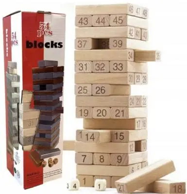 Настольная игра Башня №00661 54pcs blocks