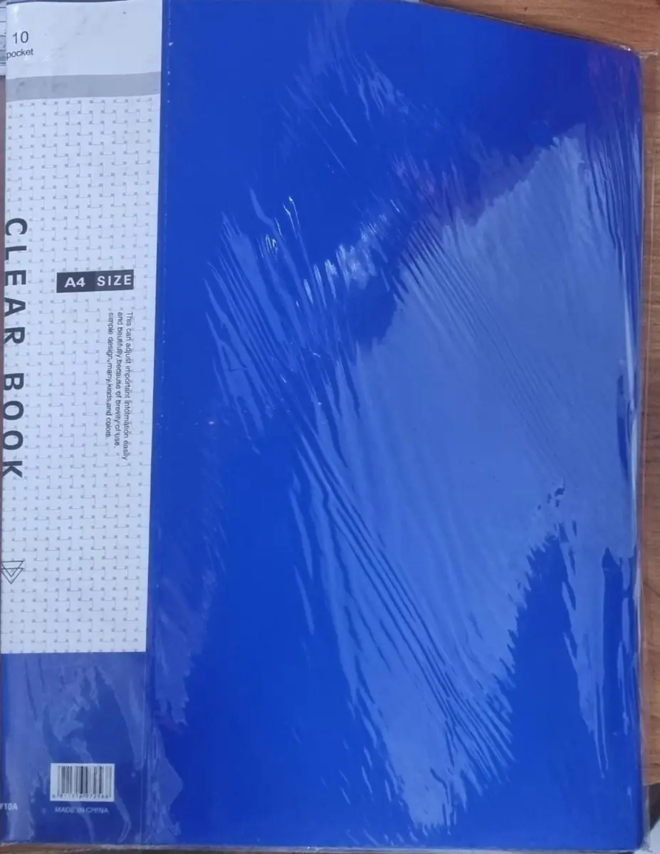 Папка пластиковая Clear Book А4 SY-10A на 10 файлов, синяя