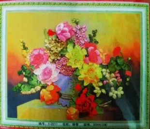 Вышивка лентами Цветы 3D Китай 5000