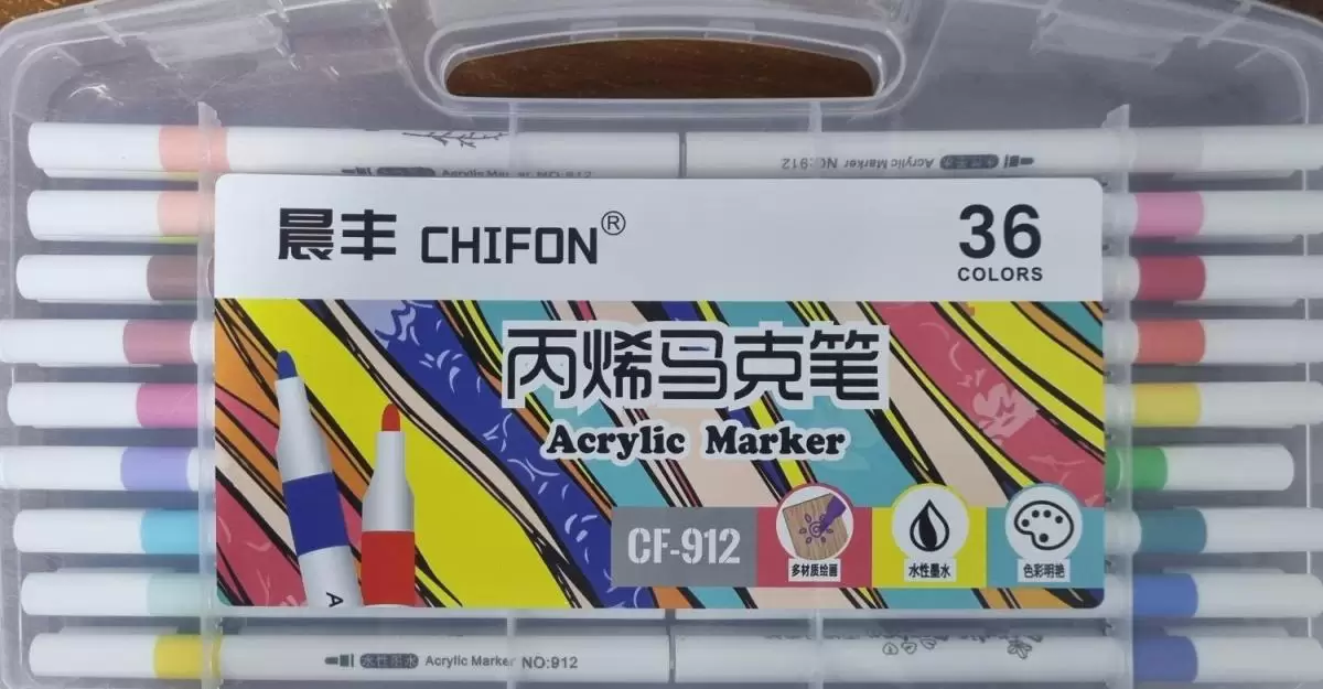 Фломастеры акриловые CHIFON 36 цветов CF-912