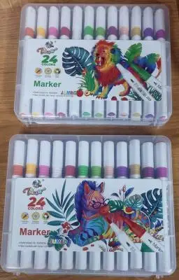 Маркеры Longdi Jumbo TD7899-24 water color pen трехгранные 24 цветов 