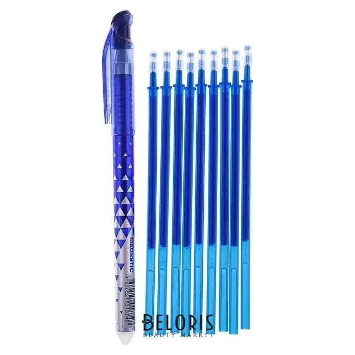 Набор ручка гелевая со  стираемыми чернилами пиши-стирай 0,5 мм чернила синие 9 шт 