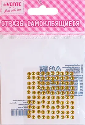 Стразы декор. самокл. deVENTE "Жемчуг" 8004037 акриловые,ассорти,8мм,80шт