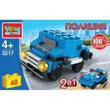 Конструктор(ГородМастеров) Полицейский джип 2в1 [48дет] [совместим с Lego] (3217-LB)