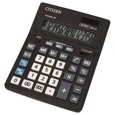 Калькулятор настольный Citizen Business Line CDB 16 разрядный  двойное питание 157*200*35мм черный