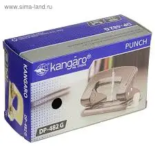 Дырокол Kangaro DP-482G 16л., металлический, с линейкой, серый