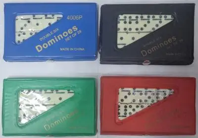 Настольная игра Домино Double six Dominoes set of 28. в разноцветном чехле