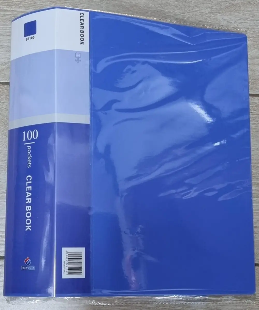 Папка А4 с 100 файлами Clear Book Erzat ассорти
