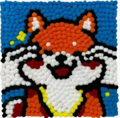 Картина из помпонов №142-2, 30*30см