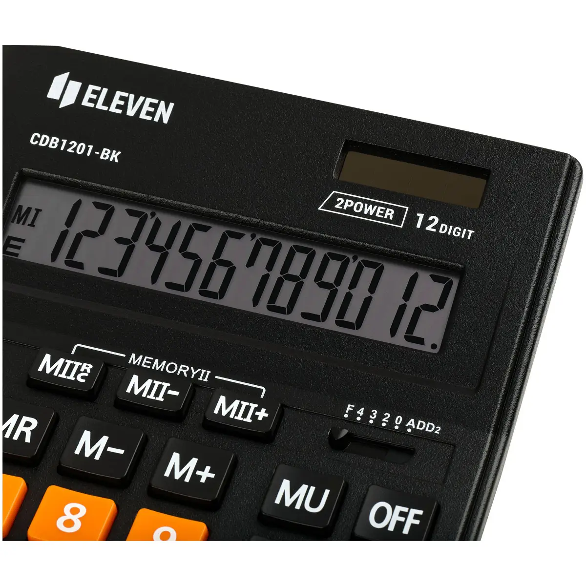 Калькулятор настольный Eleven Business Line CDB1201-BK/OR, 12 разрядов, двойное питание, 155*205*35м