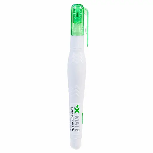 Ручка-корректор Hatber X-Mate 3ml с метал.наконечником с колпачком и клипом