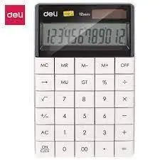 Калькулятор настольный DELI "1589" 12 разрядный, 165,3х103,2х14,7 мм, белый Калькулятор настольный DELI "1589" 12 разрядный, 165,3х103,2х14,7 мм, белый