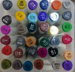 Спиртовой маркер двухсторонний набор Touch Bool CY-8103 в пластиковом кейсе 36 цветов