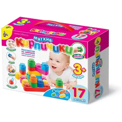 Конструктор мягкий Кирпичики мини 17 дет. 02673