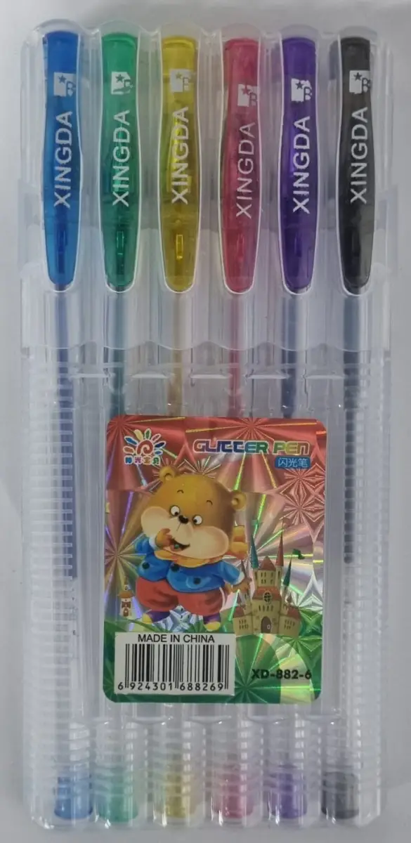 Набор ручек с блестками Glitter Pen 6 цветов