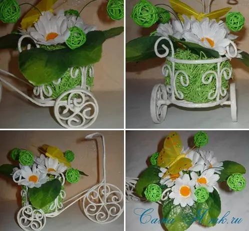 Сувенир "Велосипед с корзинкой" 8х12х5,5 см 