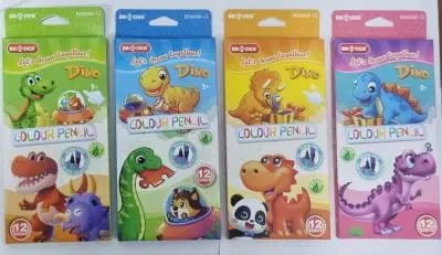 Карандаши цветные BRADEN №BD8068-12, Dino 3+, 12цветов Карандаши цветные BRADEN №BD8068-12, Dino 3+, 12цветов
