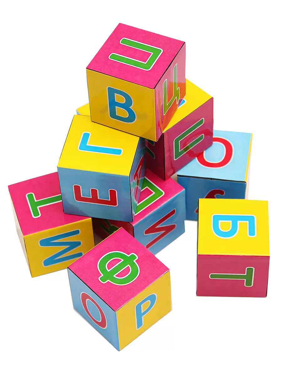 Кубики пласт. 9шт. "Буквы " (К09-8152)