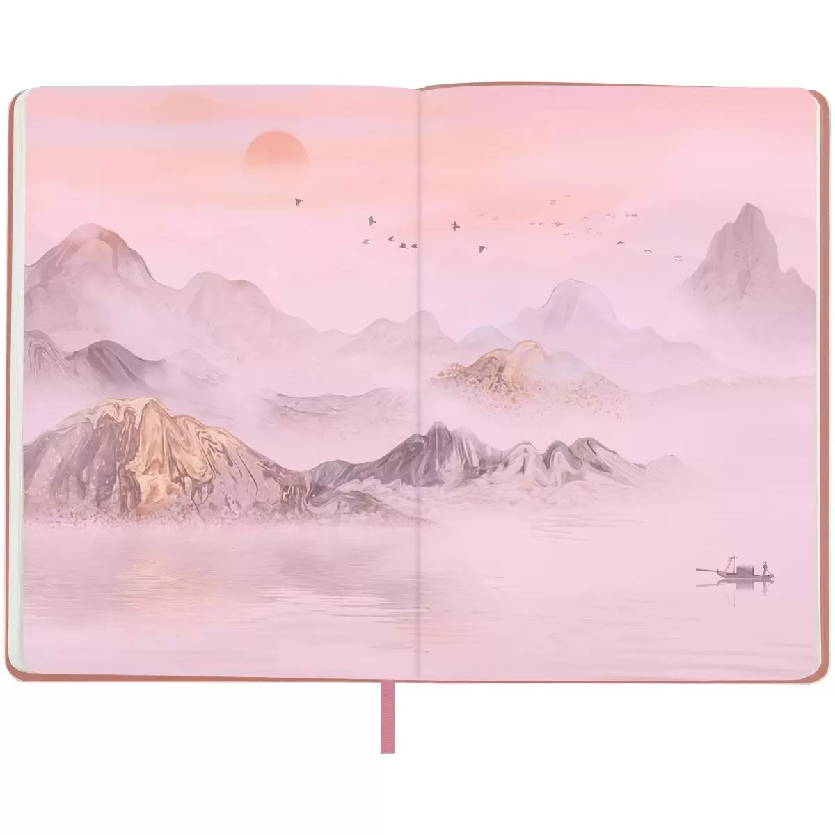 Записная книжка А5 80л. ЛАЙТ, кожзам, Greenwich Line "Sakura. Karahafu", с резинкой, тиснение фольго