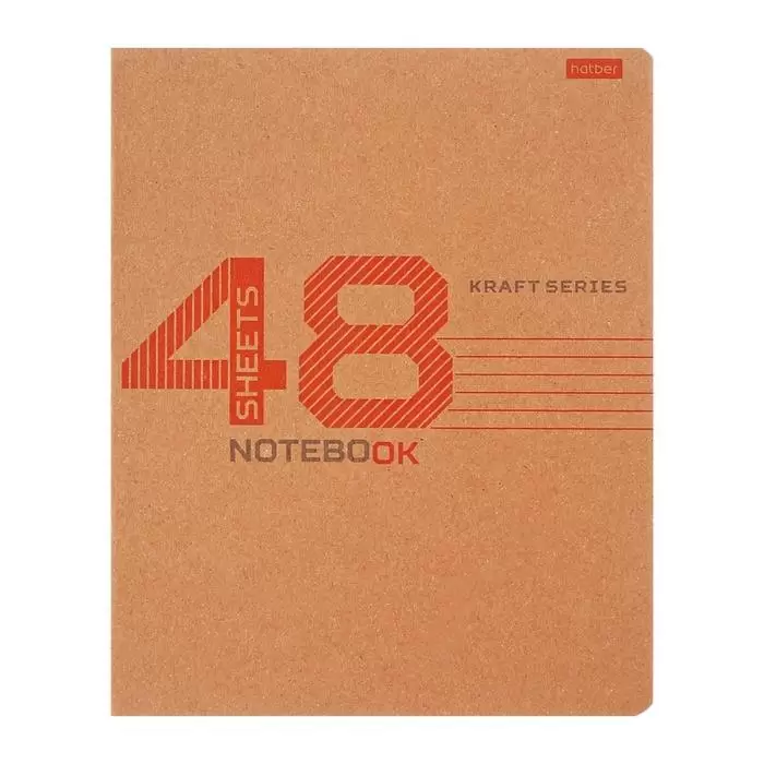 Тетрадь 48л А5ф клетка 65г/кв.м на скобе КРАФТ 5 диз.в блоке скругл.углы серия -CRAFT 2024