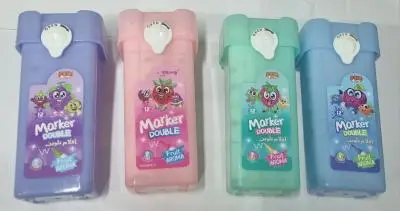 Маркеры Poki Yalong Yl221812-12, 12цветов,двухстороние, ароматизированные