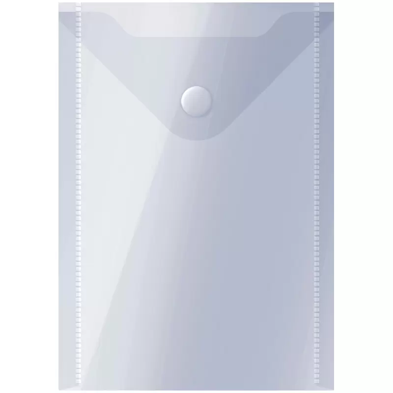 Папка-конверт на кнопке OfficeSpace, А6 (105*148мм), 150мкм, полупрозрачная, матовый