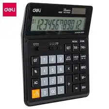 Калькулятор настольный DELI "М888" 12 разрядный, 202х159х31 мм, черный
