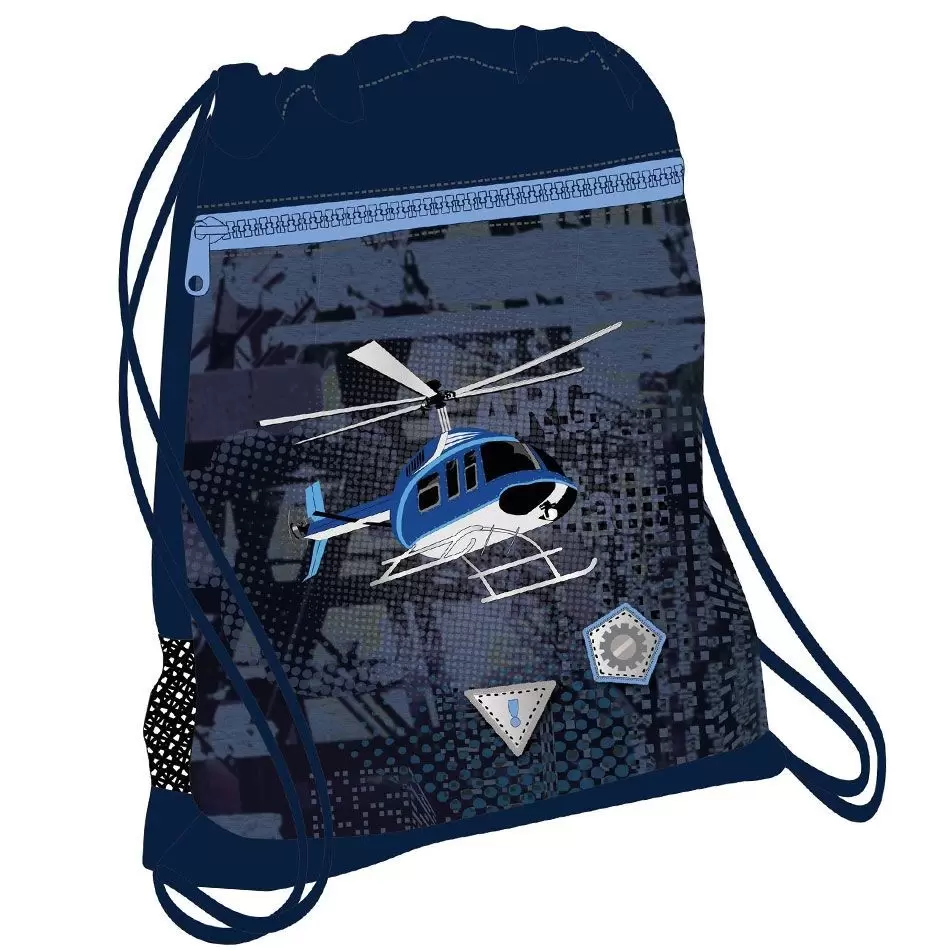 Рюкзак для обуви ЛистАрт 1 отделение с карманом Вертолет нейлон