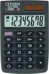 Калькулятор карманный Citizen SLD-100NR, 8 разрядов, двойное питание, 58*88*10мм, черный