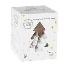 Гирлянда новогодняя деревянная "Снежное кружево", 2м 10 Led