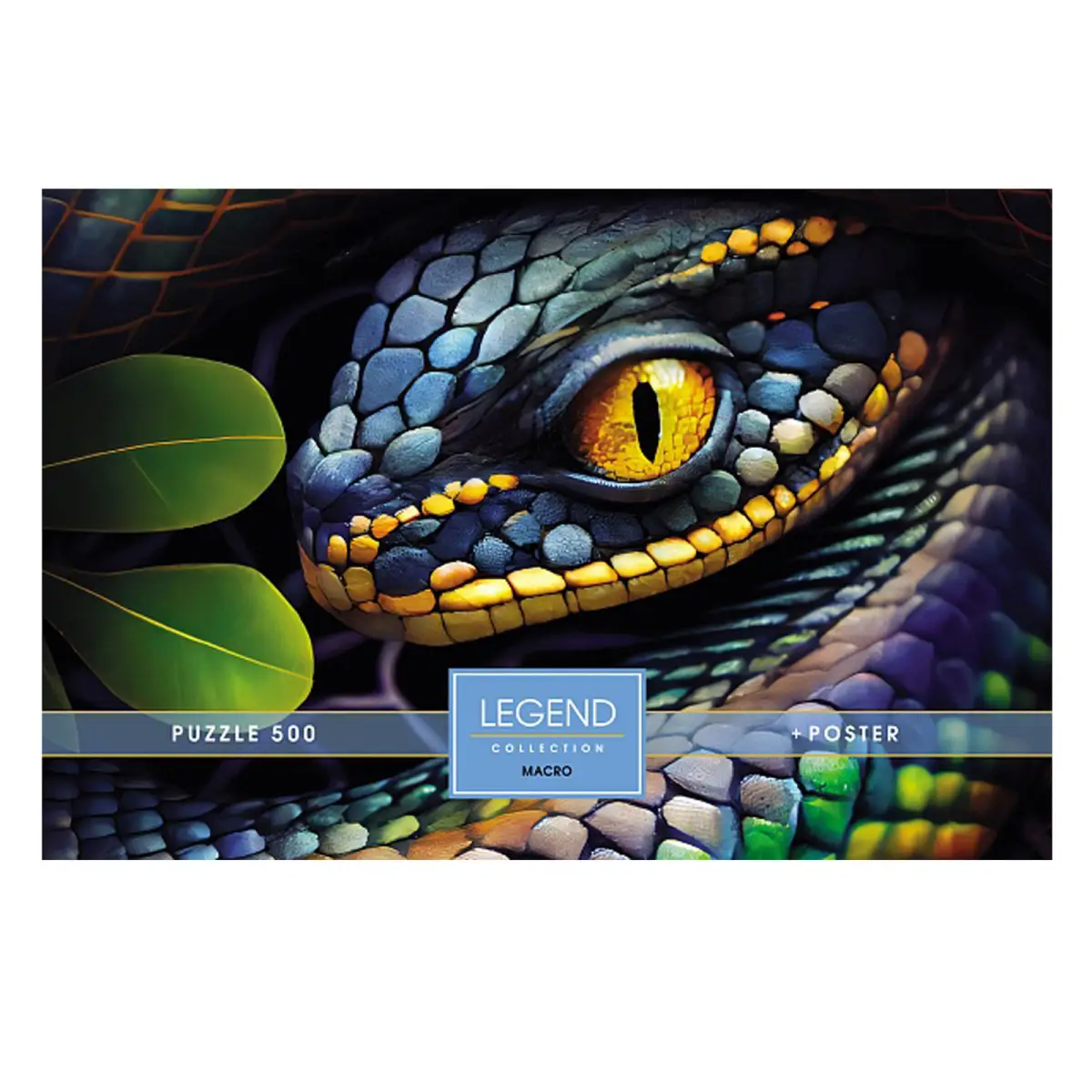 Пазлы "Hatber Premium", 500 элементов, А2, 480x330мм, постер внутри, серия "Legend: Macro - Анаконда
