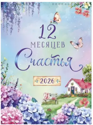 Календ.спир.АртД.0613.240.29*39см.СимволГода/12 месяцев счастья.п/бл.2026