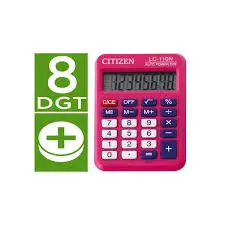 Кальк.карм. 8разр.CITIZEN.LC-110NR-PK.58*88.розовый корп.к/бл.