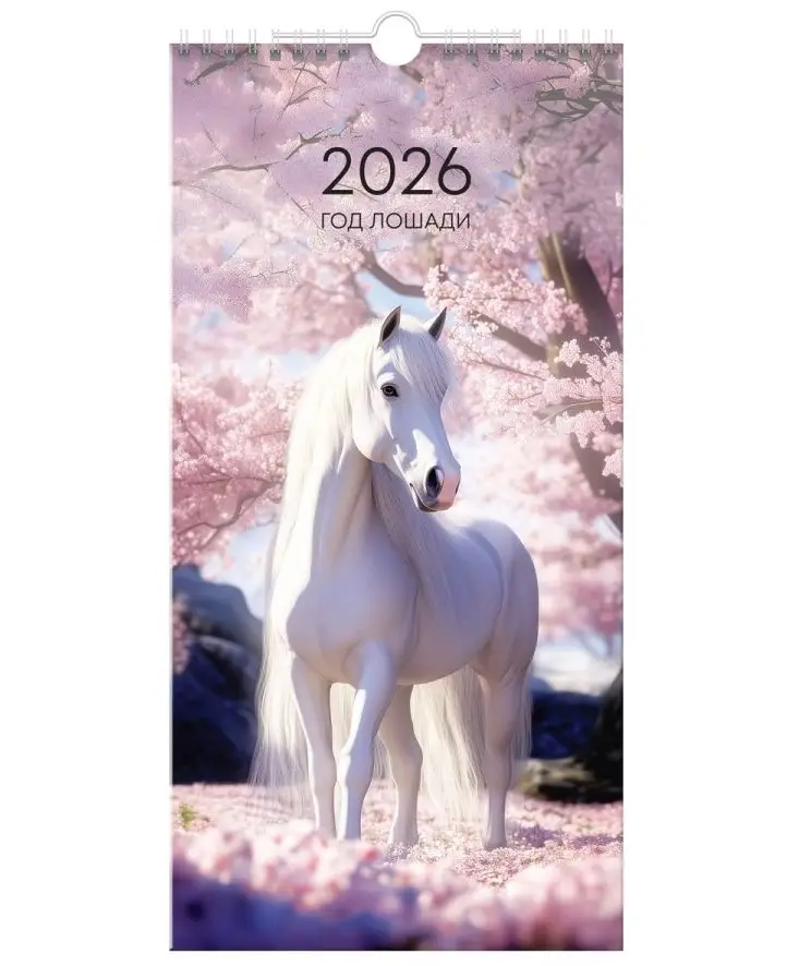 Календарь настенный перекидной на гребне, 170*340 мм 6л. BG "Лошади", 2026г.