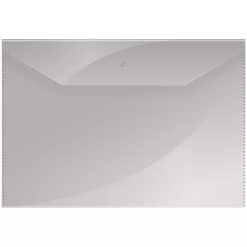 Папка-конверт на кнопке OfficeSpace А4, 150мкм, красная,серый,синий