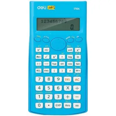 Калькулятор научный DELI "1710", 10+2 разряда, 240 функций, 165х88х23 мм, синий