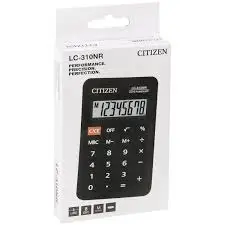 Калькулятор карманный Citizen LC-310NR, 8 разрядов, питание от батарейки, 69*114*14мм, черный