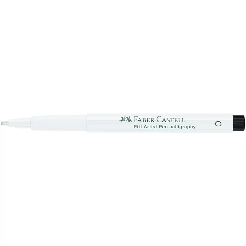 Ручка капиллярнаяFaber-Castell "Pitt Artist Pen Calligraphy" цвет 101 белый, С=2,5мм, пишущий узел к