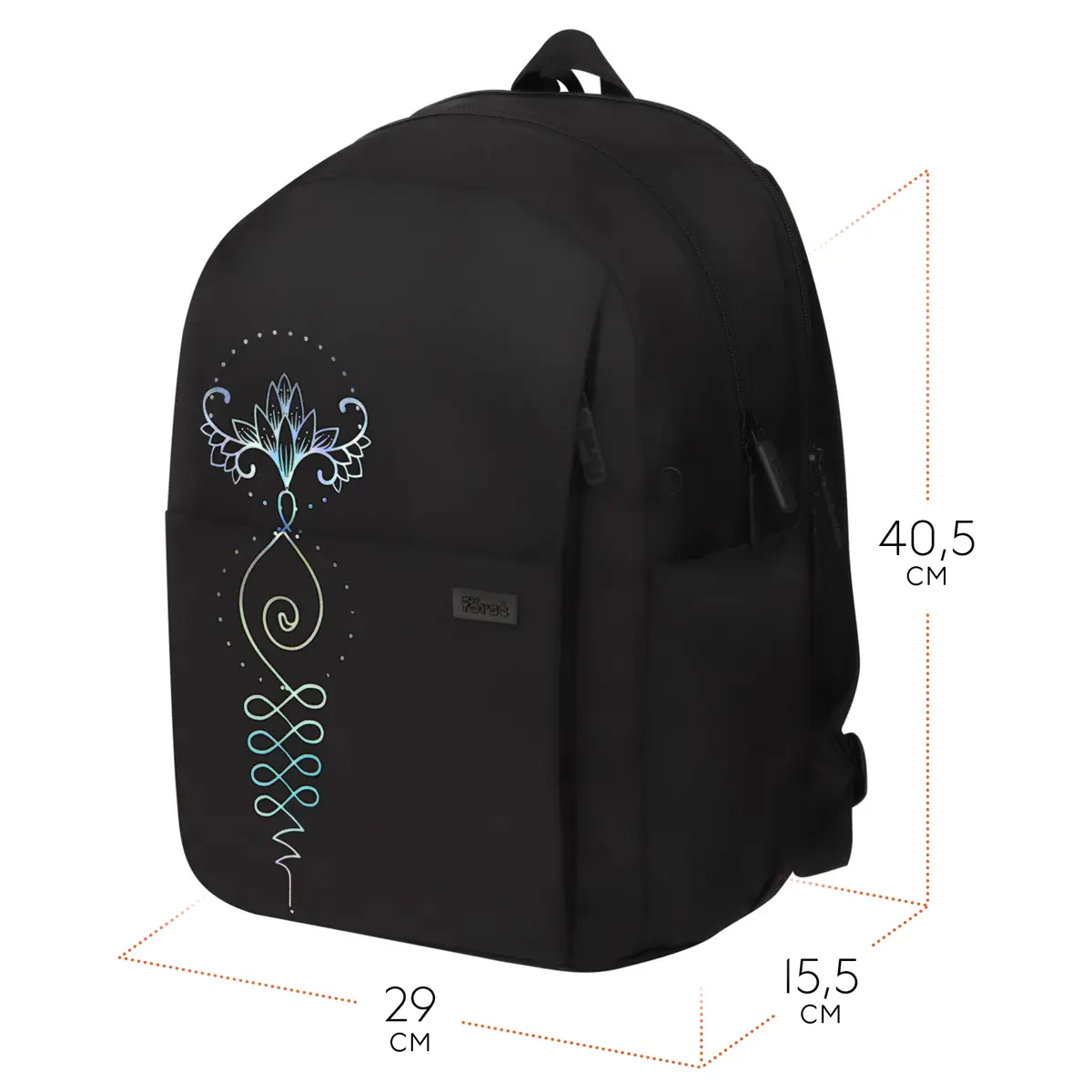 Рюкзак Först F-Spiritual "Sacred symbols" 40,5*29*15,5см, 2 отделения, 5 карманов, уплотненная спинк