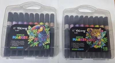Акриловые маркеры 18цв Yalong 245111-18 Acrylic painter