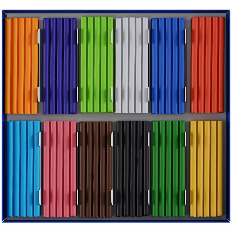 Пластилин Гамма Классический 10 цветов 200г со стеком картон