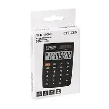 Калькулятор карманный Citizen SLD-100NR, 8 разрядов, двойное питание, 58*88*10мм, черный