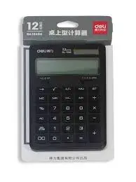 Калькулятор 12 разрядов Deli 1549A, черный, 201.2х160х46мм