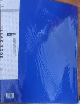 Папка пластиковая Clear Book А4 SY-10A на 10 файлов, синяя
